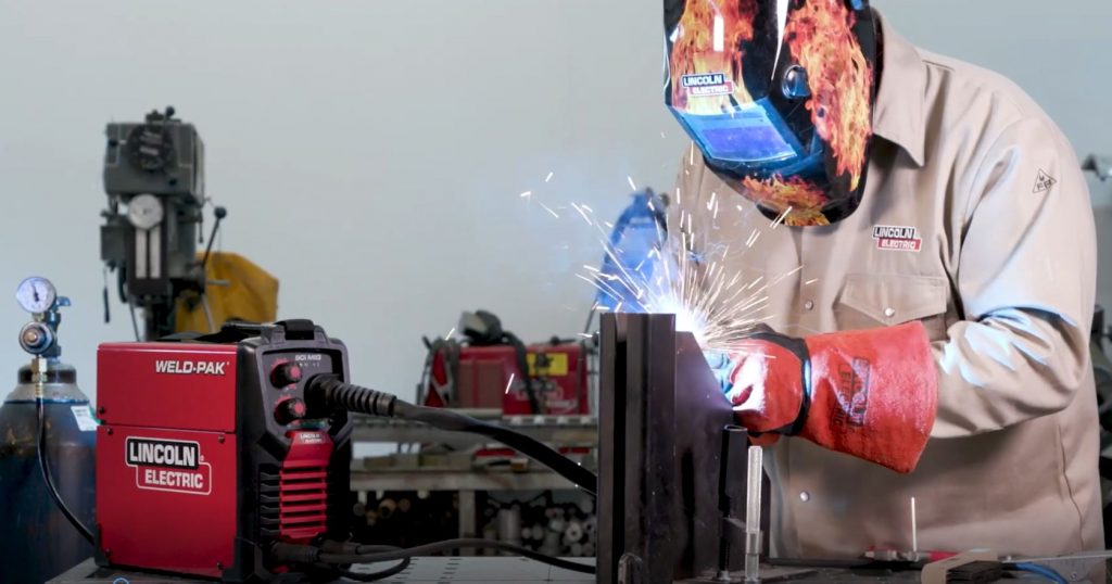 Person welding