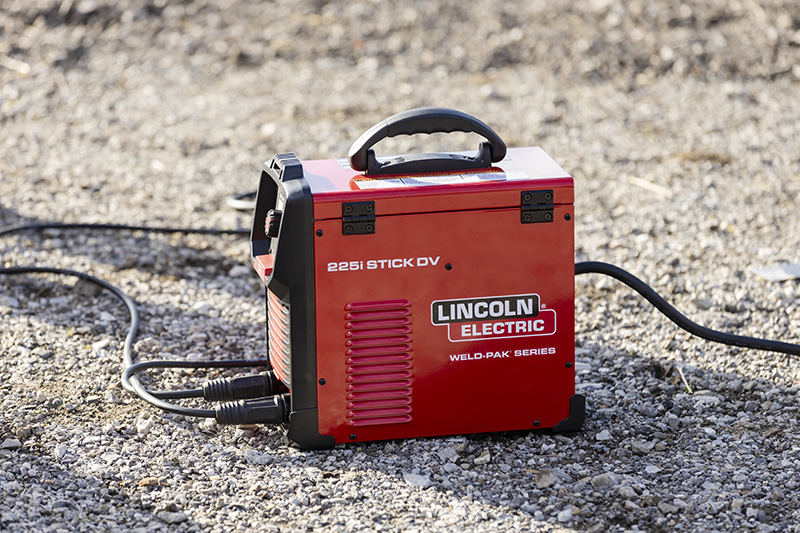 The 225i DV STICK WELDER in outdoor use